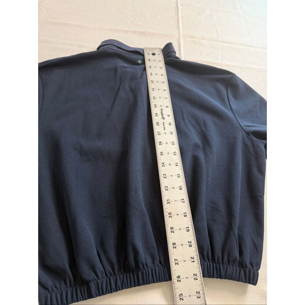 TUCKERNUCK Short Sleeve Polo Shirt Navy Blue Golf Preppy Elastic Size Medium - Picture 7 of 7